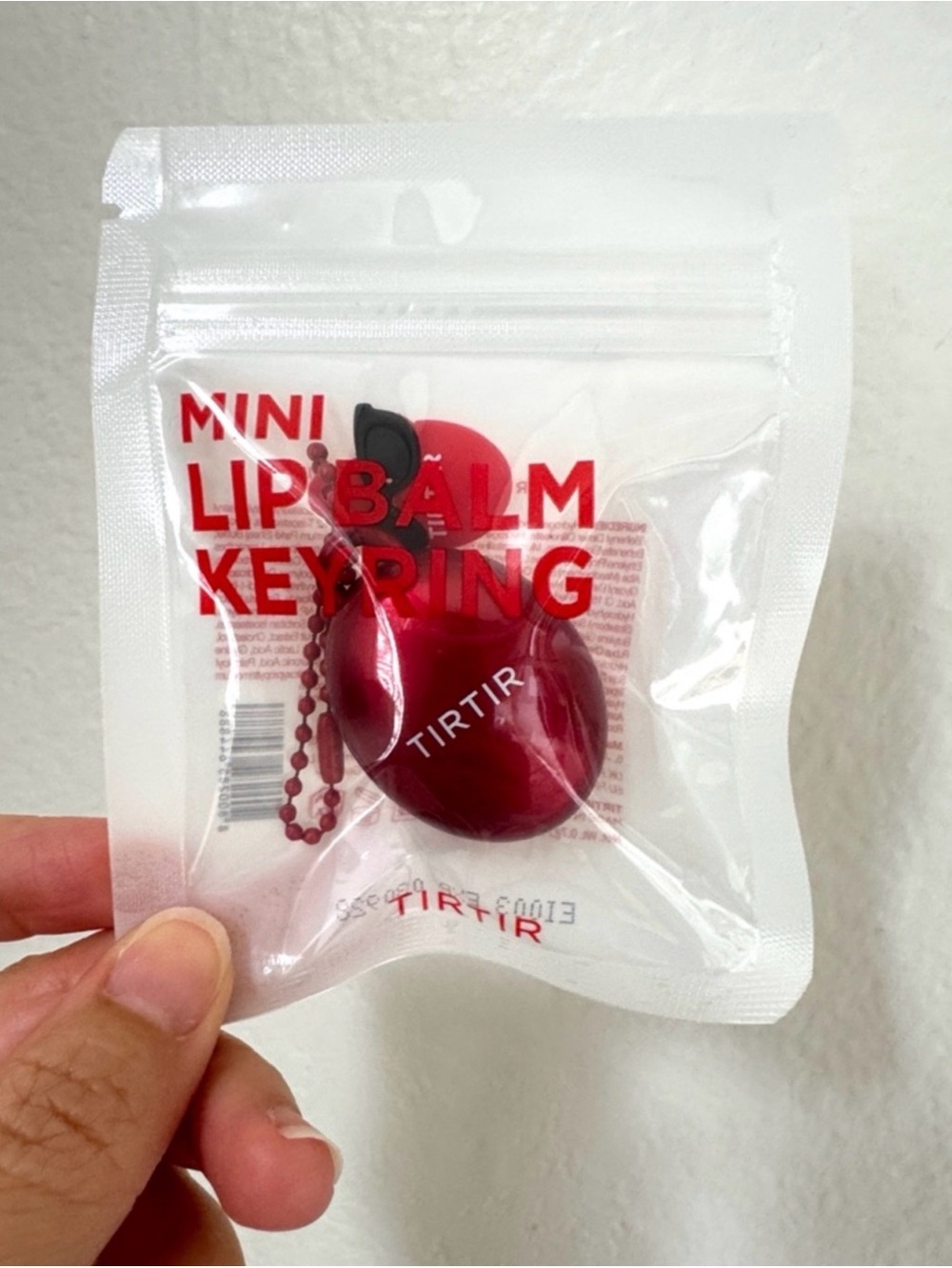TIRTIR Mini Lip Balm Keyring Strawberry NWT K-Beauty Pop Up Exclusive
